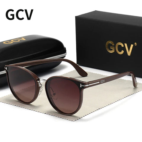 2021 GCV Polarized Lady Eye Fashion Sun Glasses Luxury Woman Brand