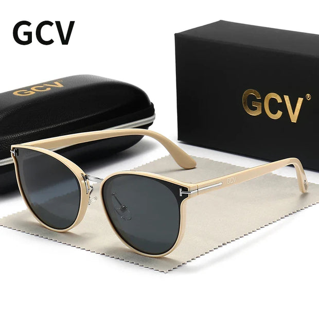 2021 GCV Polarized Lady Eye Fashion Sun Glasses Luxury Woman Brand