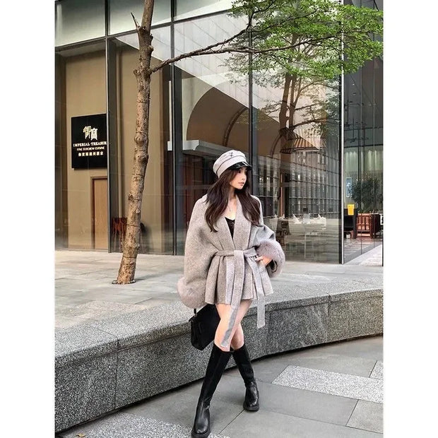 Thin Strap Jacket 2024 Spring Autumn Long Sleeved Loose High-end