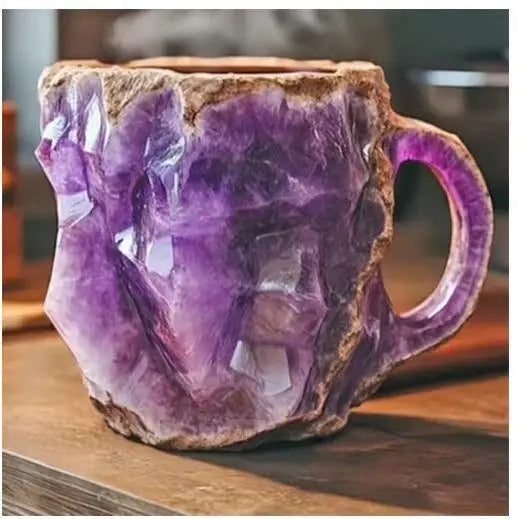 1PC Multi Colored Mineral Crystal Coffee Natural Mineral Crystal Mug