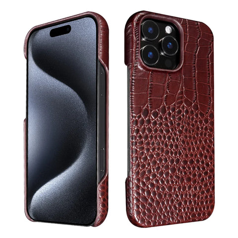 iPhone 15 16 Pro Max Promax 16Pro 15Pro Natural Cowhide Leather