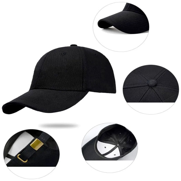 Solid Color Fashion Men Women Adjustable Leisure Caps Unisex Plain