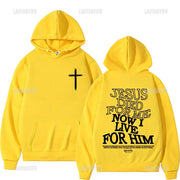 Jesus Letter Print Retro Sweatshirt