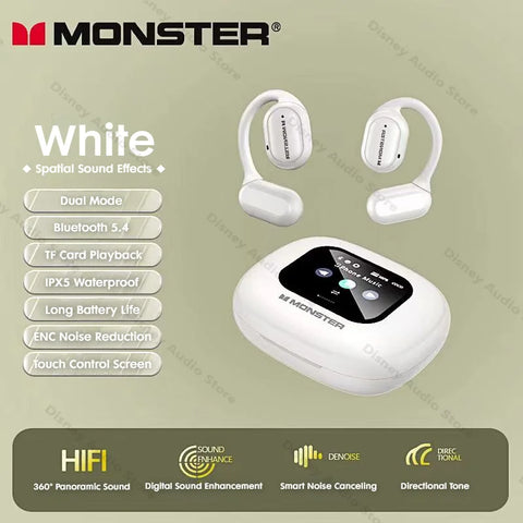 Monster Smart Touch Screen Wireless Headset OWS Bluetooth 5