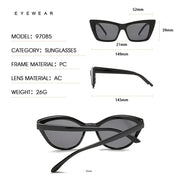 Fashion Square Sunglasses Woman Vintage Cat Eye Design SunGlasses