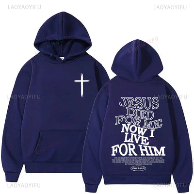 Jesus Letter Print Retro Sweatshirt