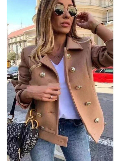 Winter Jacket Women Long Sleeve Fashion Blazer Casual