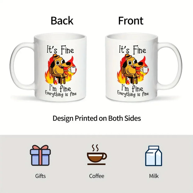 Fine Funny Puppy Coffee Mug Tea Cup Coffee Cup Funny Birthday Gifts