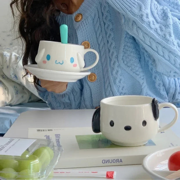 Sanrio Cinnamoroll Coffee Cup Kawaii Home Cute Cartoon Anime