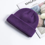 Men & Women Caps Wool Fashion Simple Warm Skullies Beanies Solid