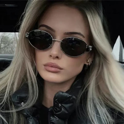 Advanced Metal Sunglasses Fashion Oval Glasses Vintage Sun Glasses