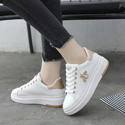 Sneakers White Shoes Fashion Rhinestone Hight Quality Lady Footware