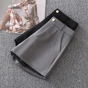 Grey Suit Shorts Women Spring