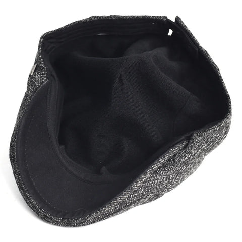 Autumn Winter Thick Warm Newsboy Caps Men Women Soft Beret Hat