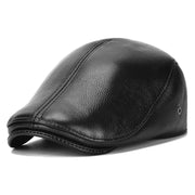 outdoor leather hat winter Berets male warm Ear protection cap