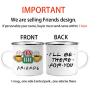 Central Perk Design Cup 12oz Enamel Wholesale Coffee Mug Tea Milk Cup