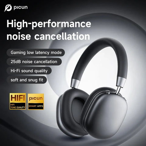 Picun F5 Active Noise Cancelling Wireless Headphones Head Tracking 