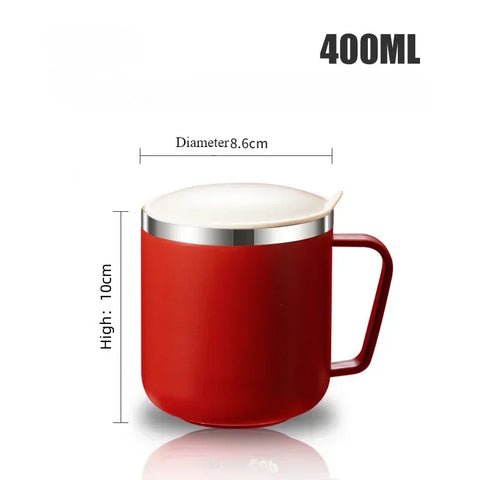 400ml 304 Stainless Steel Coffee Mugs Portable Cups Heat Insulation