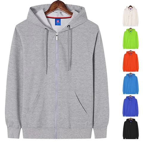 Blank Lightweight Zipper Hoodies Men Wholesale Pull