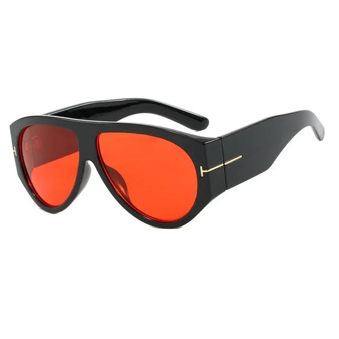 Fashion Vintage Large Frame Sun Glasses Men Black Shadow Female