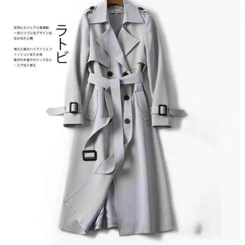 Women 2024 Fashion Loose Office Lady Long Outerwears Jacket Coats