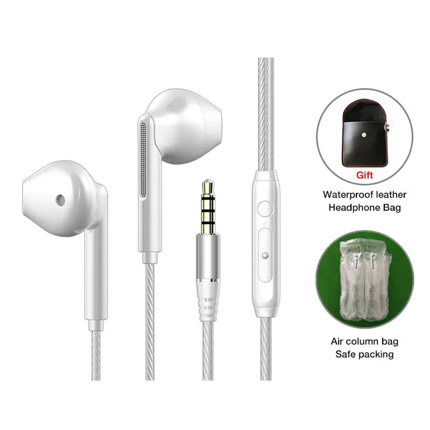 Ear Stereo Wired Earphone Earbuds Wire Game Phone Earphones