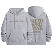 Faith Overcomes Fear - Christian Hooded Sweatshirts Jesus