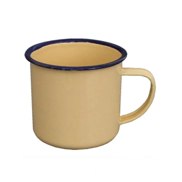 6 7 8cm Enamel Cup Retro Style Cream Color Water Mug