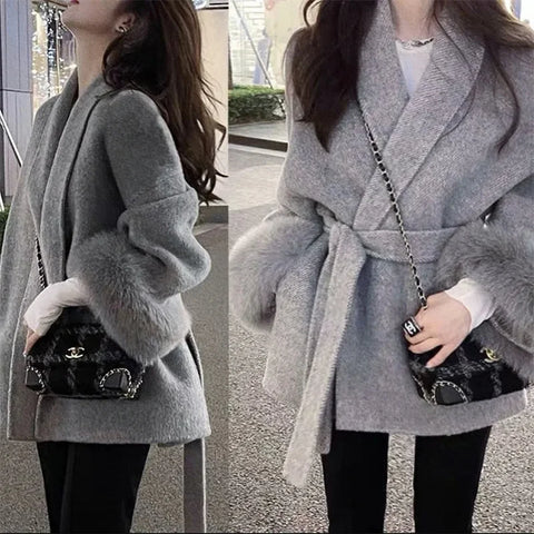 Thin Strap Jacket 2024 Spring Autumn Long Sleeved Loose High-end