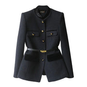 women blazer casual elegant ladies long sleeve trench outerwear