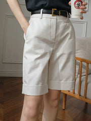 Summer High Waist Straight Cargo Shorts Women Casual Baggy Pants