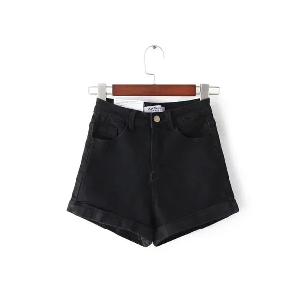 Female Loose Leg Wide Pants Booty Shorts Denim 2024