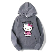 Kitty Printed Hoodies Women Warm Comfortable Casual Hoodie Clothes