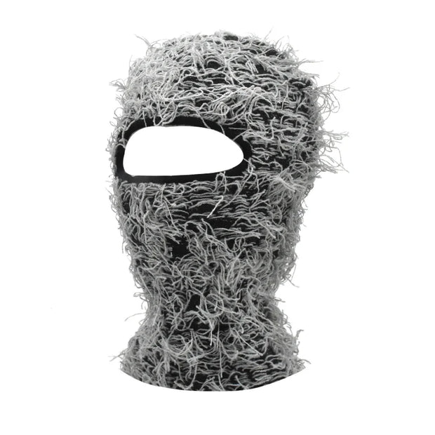 Hip Hop Balaclava Distressed Knitted Caps Full Face Ski Mask