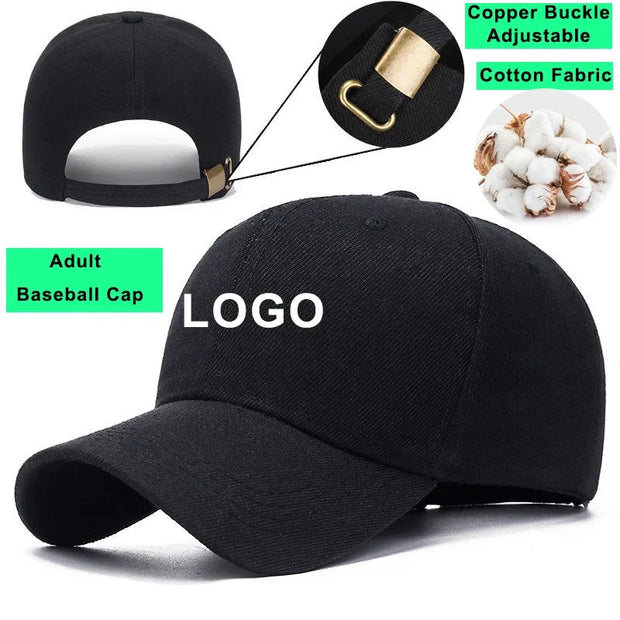 Custom Logo Sports Embroidery Print Baseball Caps Hip Hop Hats