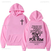 Jesus Letter Print Retro Sweatshirt