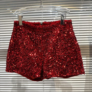 Clubwear Shorts Ladies Sexy Sequins Shorts Loose High Waist Streetwear