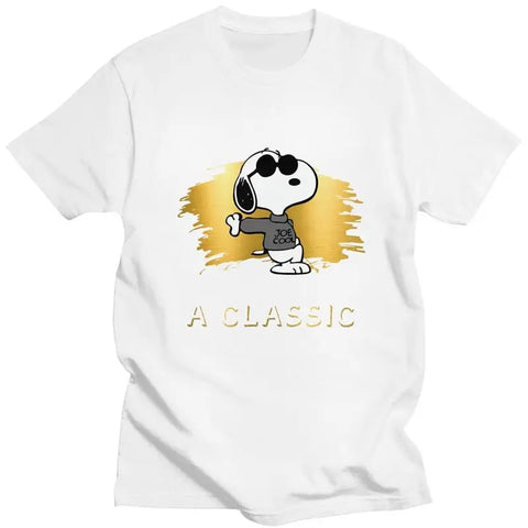 Snoopys Tshirts Men Short Sleeve Graphic