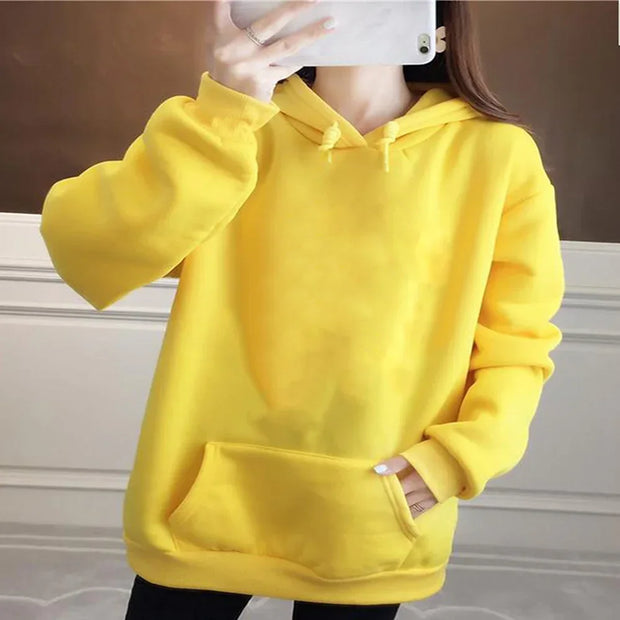 Autumn Unisex Versatile Solid Color Clothing Pullover Casual Hoodie