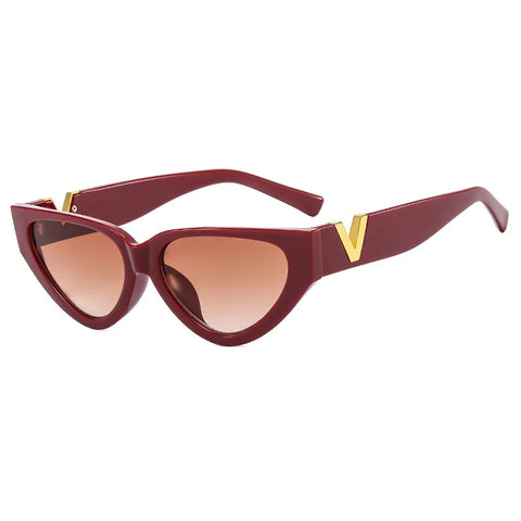 Brand Designer Cateye Sun Glasses Female Eyewear