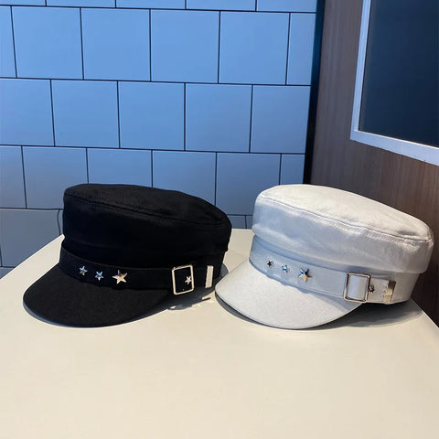 Sea Military Style Korean Caps mother hats