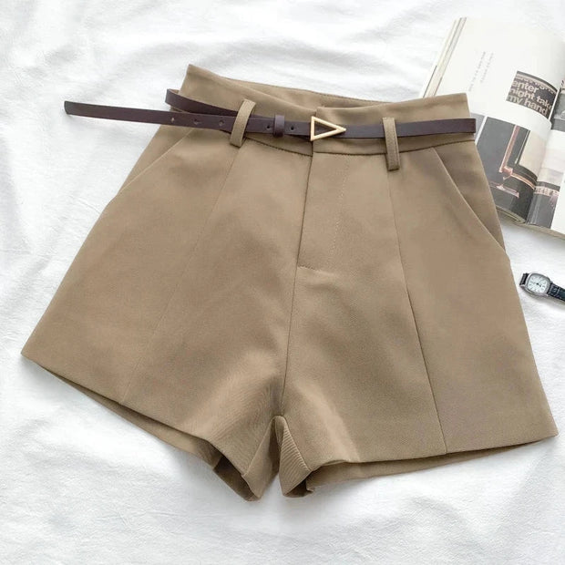 -line High Waist Short Chic Office Lady Shorts