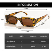 Fashion Square Women Rectangle Sun Glasses Female Eyewear Anti-Glare