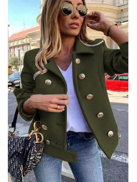 Winter Jacket Women Long Sleeve Fashion Blazer Casual