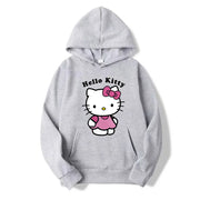 Kitty Printed Hoodies Women Warm Comfortable Casual Hoodie Clothes