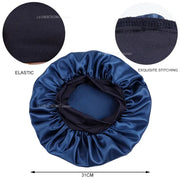 High Elastic Satin Solid Wide-brimmed Sleeping Hat Unisex Head Wrap