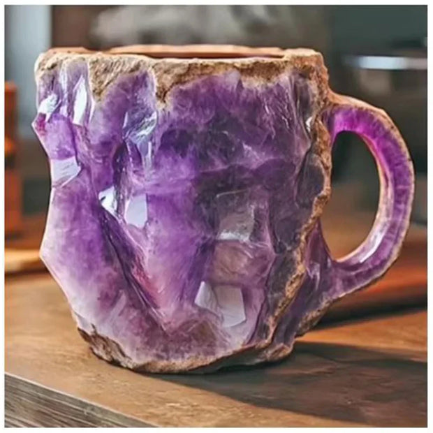 1PC Multi Colored Mineral Crystal Coffee Natural Mineral Crystal Mug