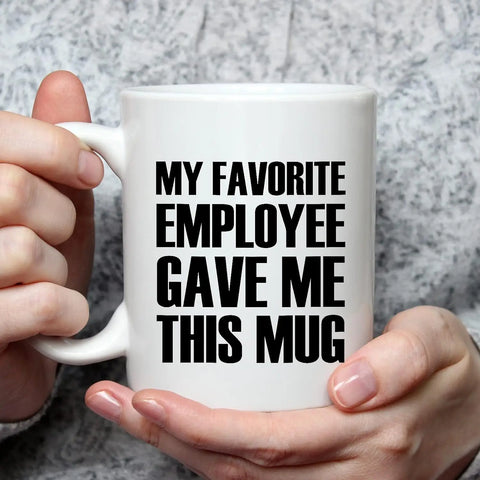 Employees Gifts Novelty Coffee Ceramic Cups White 11 oz