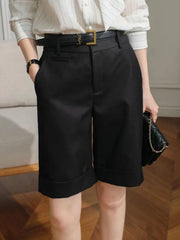 Summer High Waist Straight Cargo Women Chic Casual Baggy Short Pants