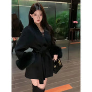 Thin Strap Jacket 2024 Spring Autumn Long Sleeved Loose High-end